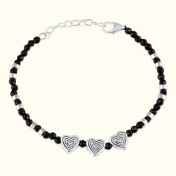 Silver Heart Charm Baby Bracelet