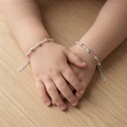 Pastel Pink Beaded Baby Bracelet