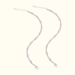Pastel Pink Beaded Baby Bracelet