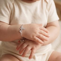 Baby Radiant Butterfly Silver Bracelet