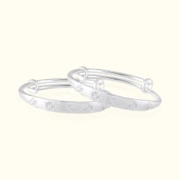 Little Star Silver Baby Bangles
