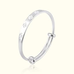 Little Star Silver Baby Bangles