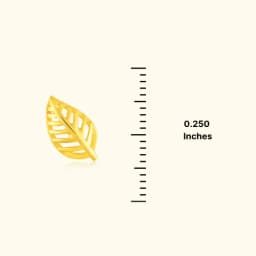 18CT Leaf Gold Baby Earrings