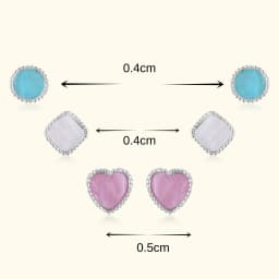 Sterling Silver Earrings Set of Three Pairs