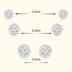 Sterling Silver Milgrain Earrings Set of Three