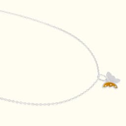 Silver Butterfly Baby Chain Enamel Wing