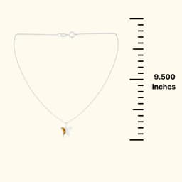 Silver Butterfly Baby Chain Enamel Wing