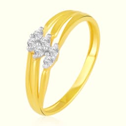 9CT Gold Three Line Ring