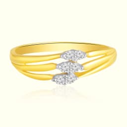 9CT Gold Three Line Ring