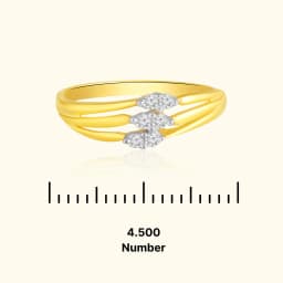 9CT Gold Three Line Ring