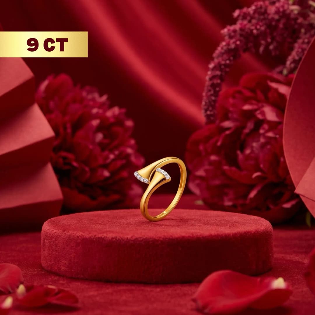 9CT Yellow Gold Fluted Ring