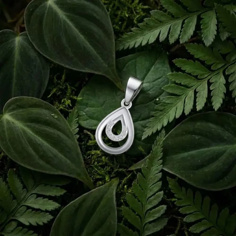 Silver Double Teardrop Locket