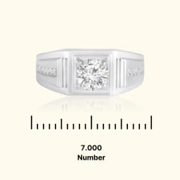 Mens Sterling Silver CZ Ring