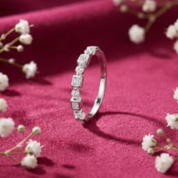 Silver Geometric Stackable Ring