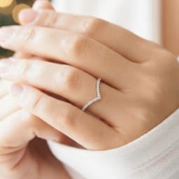 Silver V-Shape Ring