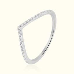 Silver V-Shape Ring