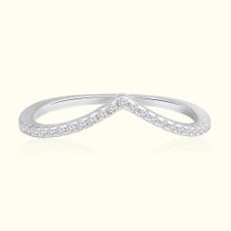 Silver V-Shape Ring