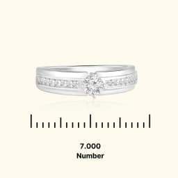 Sterling Silver Brilliant Cut Couple Ring
