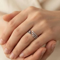 Silver Open-Shank Ring