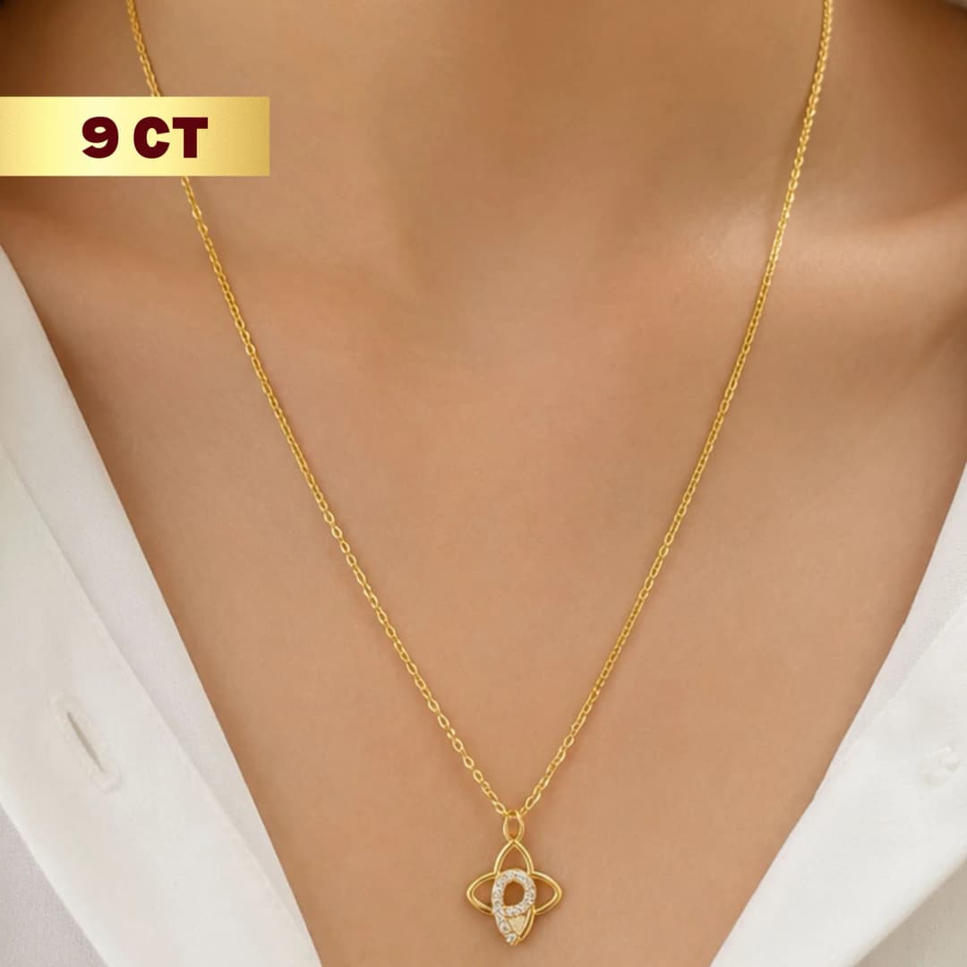 9CT Gold Quatrefoil Chain