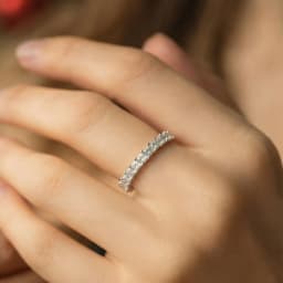 Silver Eternity Princess Cut Ring