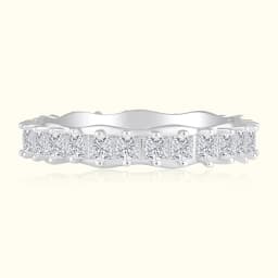 Silver Eternity Princess Cut Ring