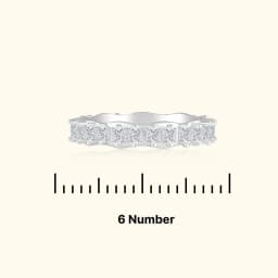 Silver Eternity Princess Cut Ring