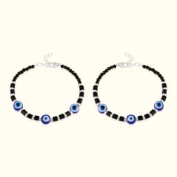 Elegant Evil Eye Silver Baby Bracelet