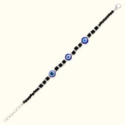 Elegant Evil Eye Silver Baby Bracelet