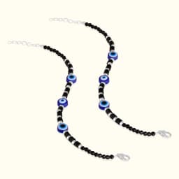 Elegant Evil Eye Silver Baby Bracelet