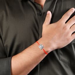 Om Silver Rakhi