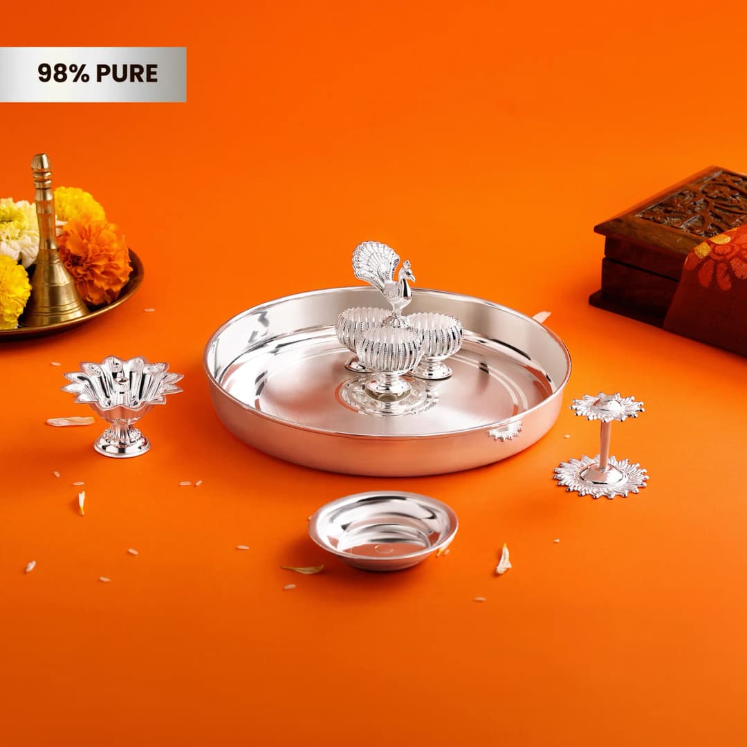 Silver Pooja Starter Essentials