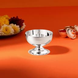 Pure Silver Tuploti Diya Pooja Set