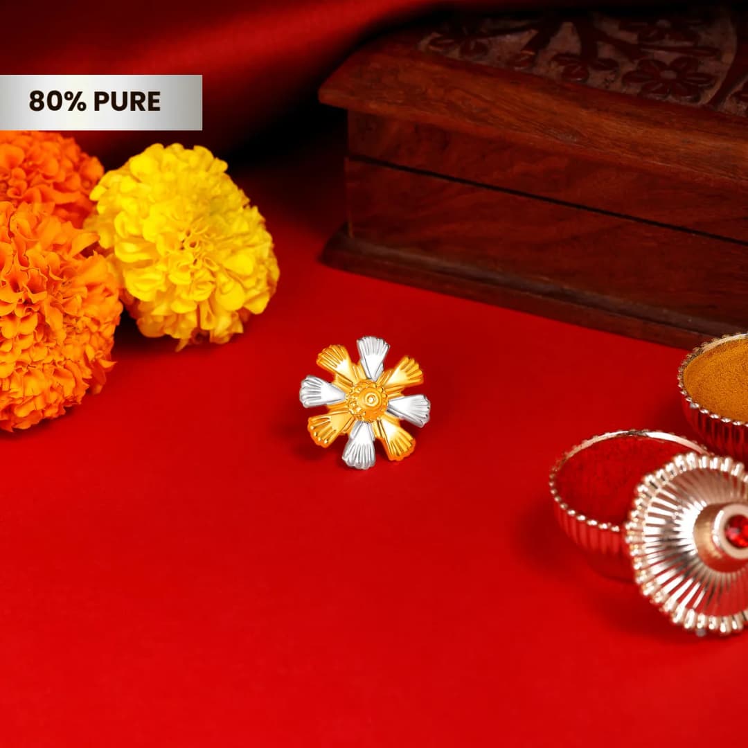 Kesar Two-Tone Ganpati Flower