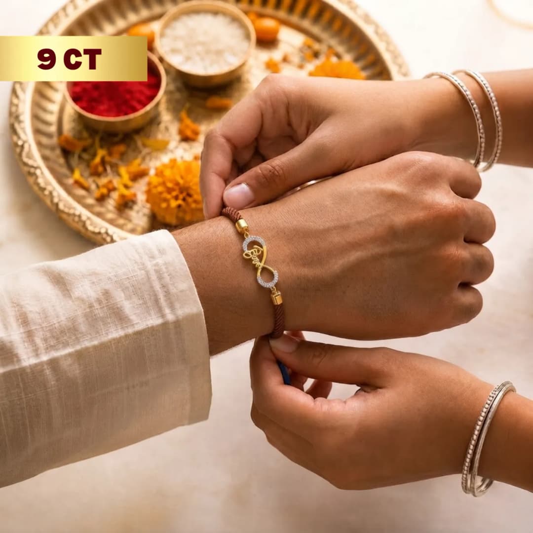 9CT Infinity Gold Band Bracelet