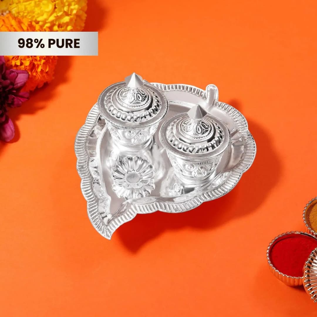 Silver Haldi Kumkum Karanda