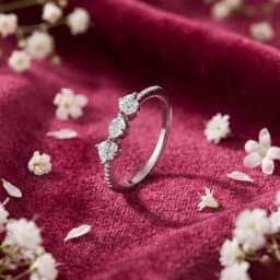 Silver Three Stone Ring