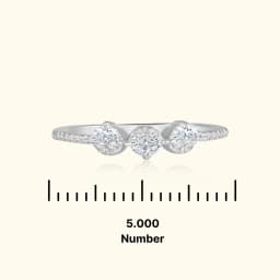 Silver Three Stone Ring