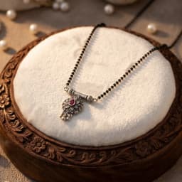 Oxidised Silver Kolhapuri Pendant Mangalsutra