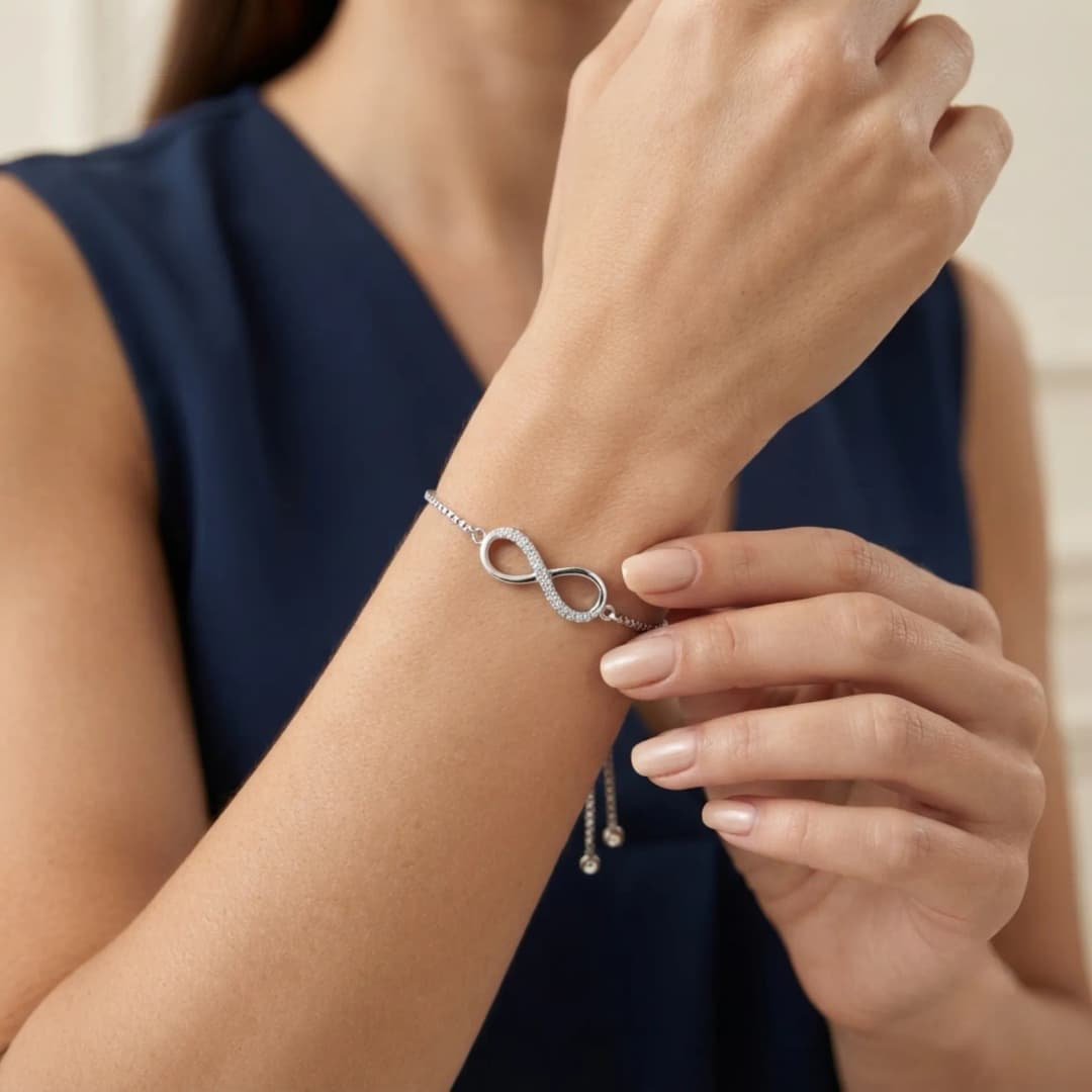 Infinity Silver Bond Bracelet