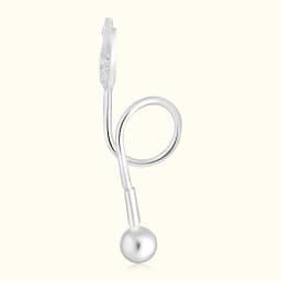 Silver Crescent Moon Ear Climber