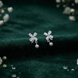 Silver Crystal CZ Earrings