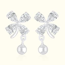 Silver Crystal CZ Earrings
