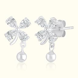 Silver Crystal CZ Earrings