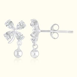 Silver Crystal CZ Earrings