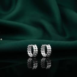Silver Textured Openwork Bali
