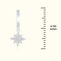 Silver Moon Star Dangle Earrings