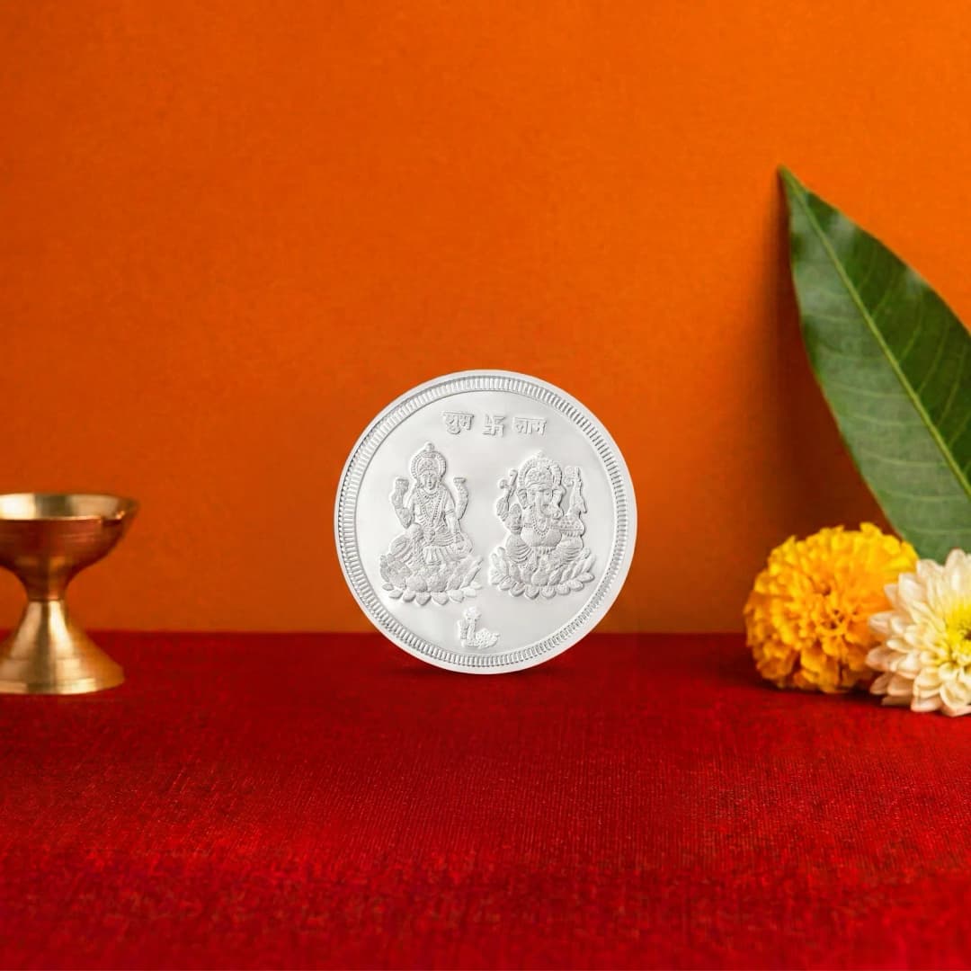 20 Gram 999 Lord Ganesh & Goddess Lakshmi Pure Silver Coin