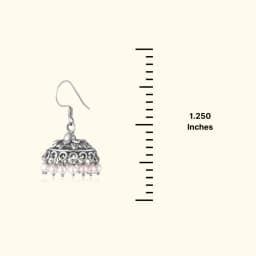 Moti Silver Jhumka