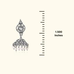 Sitara Oxidised Silver Jhumka